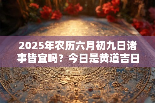 2025年农历六月初九日诸事皆宜吗？今日是黄道吉日不
