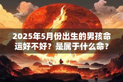 2025年5月份出生的男孩命运好不好？是属于什么命？