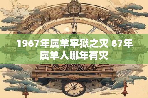 1967年属羊牢狱之灾 67年属羊人哪年有灾