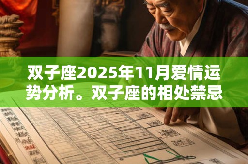 双子座2025年11月爱情运势分析。双子座的相处禁忌