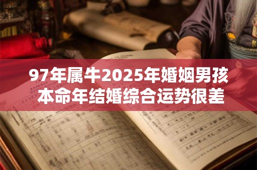 97年属牛2025年婚姻男孩 本命年结婚综合运势很差