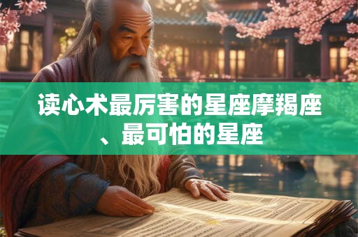读心术最厉害的星座摩羯座、最可怕的星座 读心术最厉害的星座摩羯座、最可怕的星座