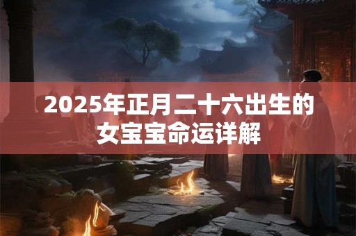 2025年正月二十六出生的女宝宝命运详解