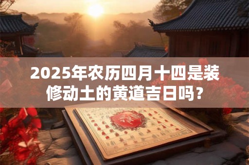 2025年农历四月十四是装修动土的黄道吉日吗？