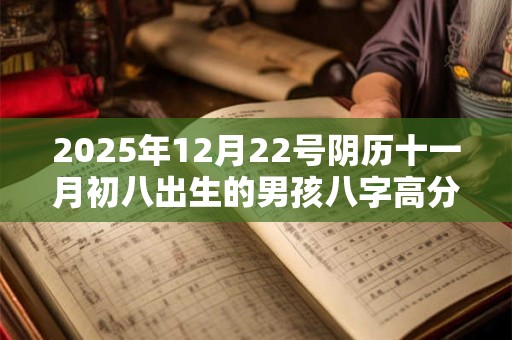 2025年12月22号阴历十一月初八出生的男孩八字高分起名字