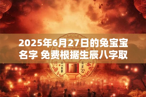 2025年6月27日的兔宝宝名字 免费根据生辰八字取名