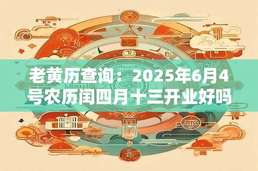 老黄历查询：2025年6月4号农历闰四月十三开业好吗