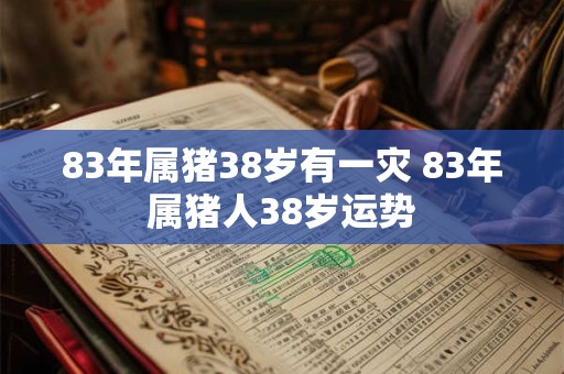 83年属猪38岁有一灾 83年属猪人38岁运势