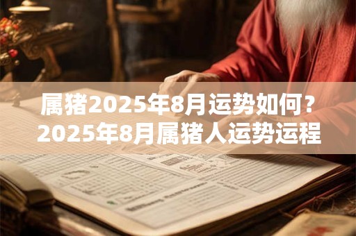 属猪2025年8月运势如何？2025年8月属猪人运势运程详解