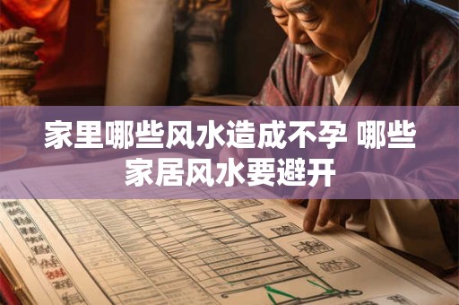 家里哪些风水造成不孕 哪些家居风水要避开