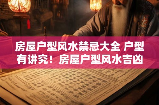 房屋户型风水禁忌大全 户型有讲究！房屋户型风水吉凶杂谈