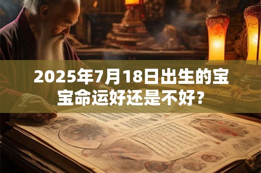 2025年7月18日出生的宝宝命运好还是不好？