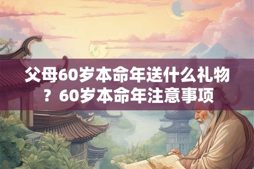 父母60岁本命年送什么礼物？60岁本命年注意事项