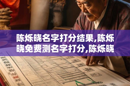 陈烁晓名字打分结果,陈烁晓免费测名字打分,陈烁晓周易免费测名字打分