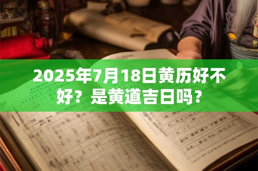 2025年7月18日黄历好不好？是黄道吉日吗？