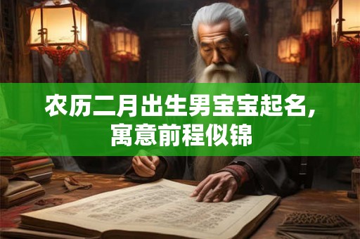 农历二月出生男宝宝起名,寓意前程似锦