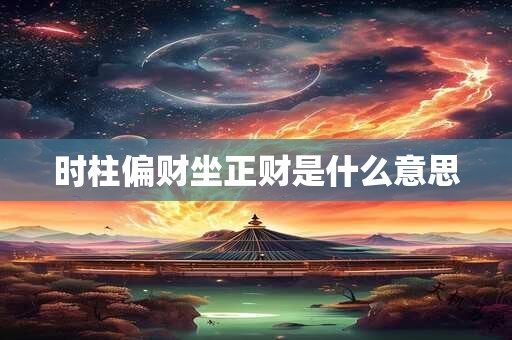 时柱偏财坐正财是什么意思