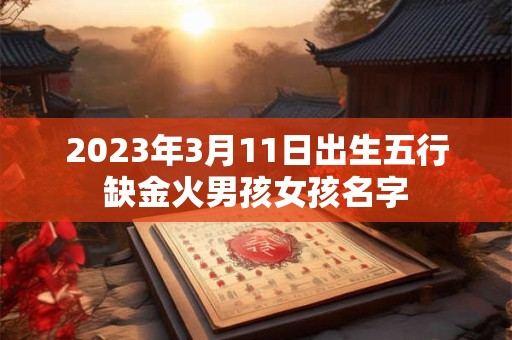 2023年3月11日出生五行缺金火男孩女孩名字