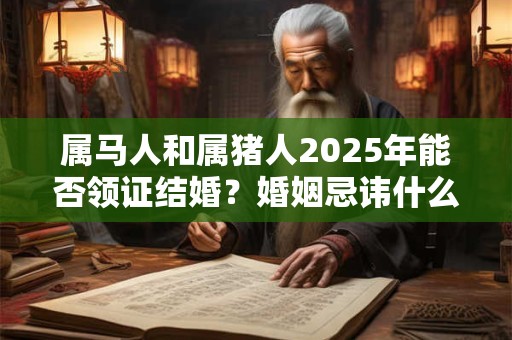 属马人和属猪人2025年能否领证结婚？婚姻忌讳什么？