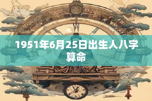 1951年6月25日出生人八字算命