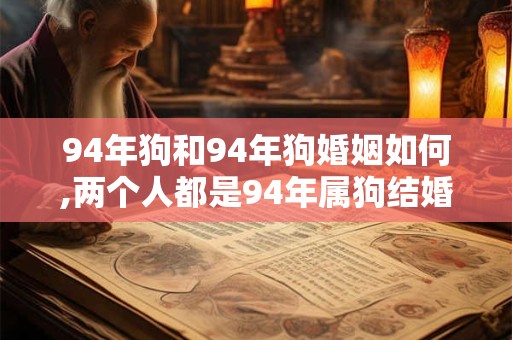 94年狗和94年狗婚姻如何,两个人都是94年属狗结婚好吗