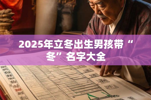 2025年立冬出生男孩带“冬”名字大全