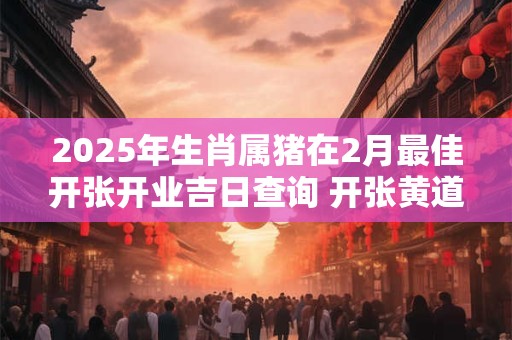 2025年生肖属猪在2月最佳开张开业吉日查询 开张黄道日子