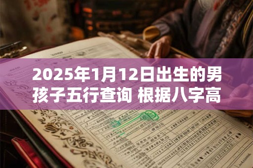 2025年1月12日出生的男孩子五行查询 根据八字高分起名