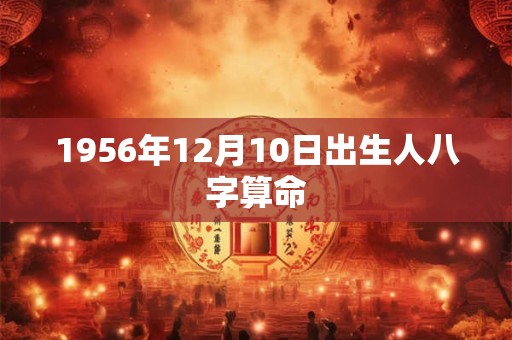 1956年12月10日出生人八字算命