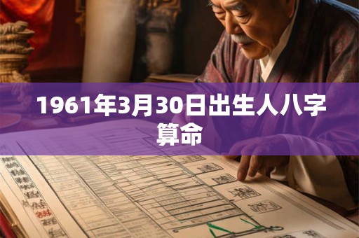 1961年3月30日出生人八字算命 1961年3月30日出生人八字算命