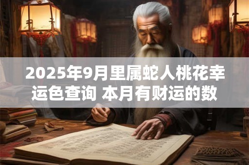 2025年9月里属蛇人桃花幸运色查询 本月有财运的数字是什么