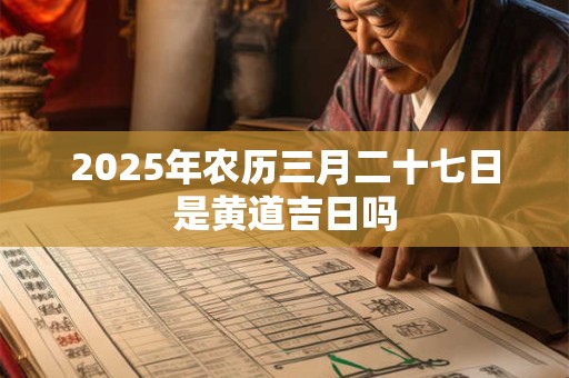 2025年农历三月二十七日是黄道吉日吗