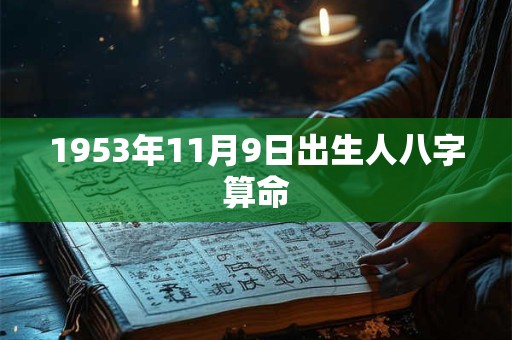 1953年11月9日出生人八字算命