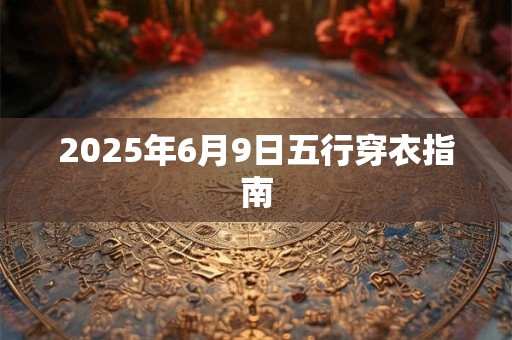 2025年6月9日五行穿衣指南