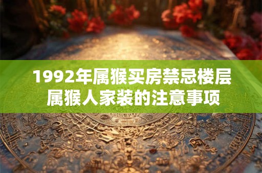 1992年属猴买房禁忌楼层 属猴人家装的注意事项