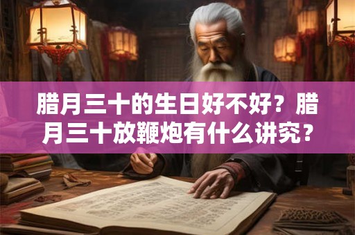 腊月三十的生日好不好？腊月三十放鞭炮有什么讲究？