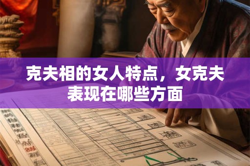 克夫相的女人特点，女克夫表现在哪些方面