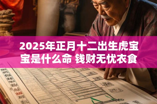 2025年正月十二出生虎宝宝是什么命 钱财无忧衣食无裕