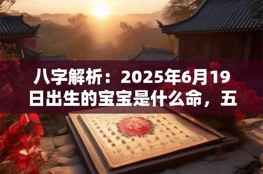八字解析：2025年6月19日出生的宝宝是什么命，五行缺什么
