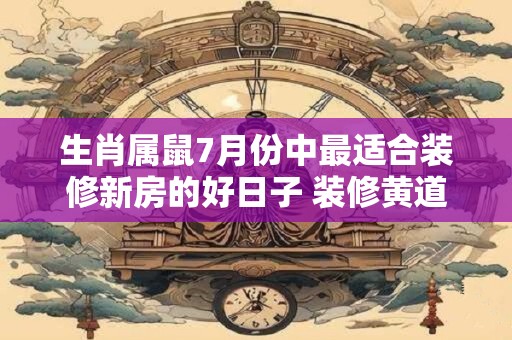生肖属鼠7月份中最适合装修新房的好日子 装修黄道吉日