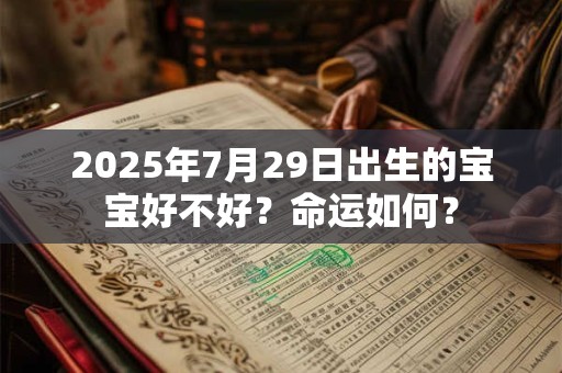 2025年7月29日出生的宝宝好不好？命运如何？