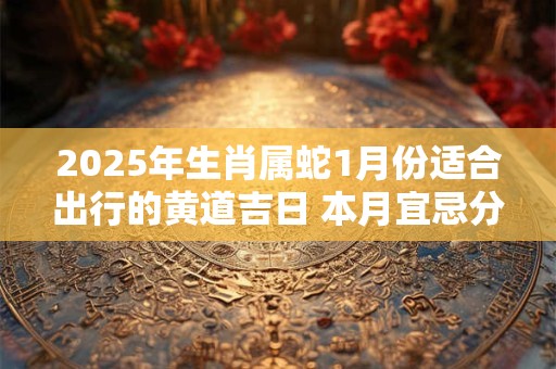 2025年生肖属蛇1月份适合出行的黄道吉日 本月宜忌分析