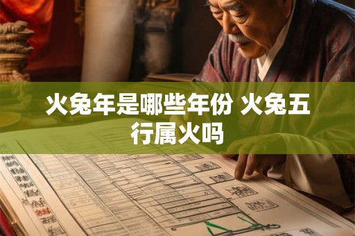火兔年是哪些年份 火兔五行属火吗