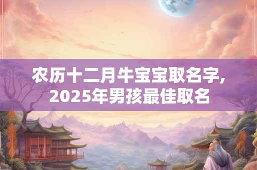 农历十二月牛宝宝取名字,2025年男孩最佳取名