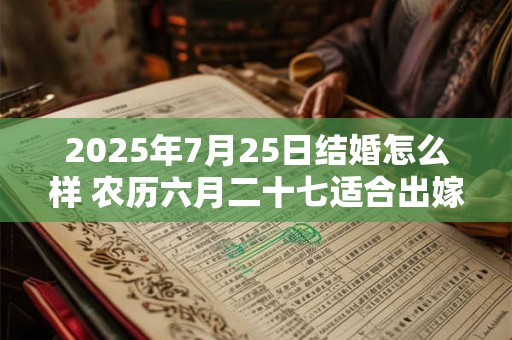 2025年7月25日结婚怎么样 农历六月二十七适合出嫁娶亲吗