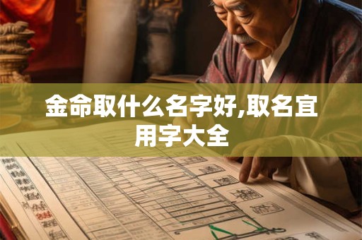 金命取什么名字好,取名宜用字大全