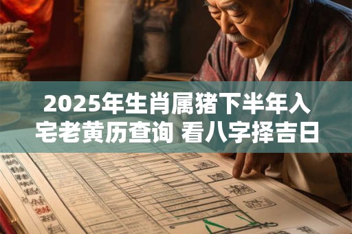 2025年生肖属猪下半年入宅老黄历查询 看八字择吉日