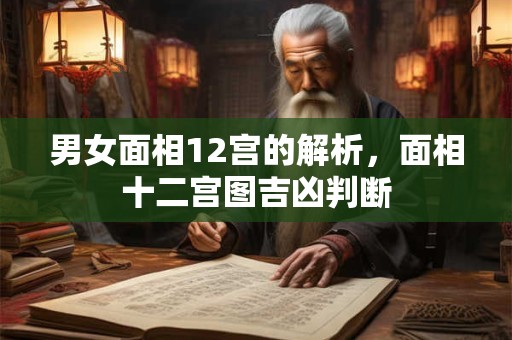 男女面相12宫的解析，面相十二宫图吉凶判断