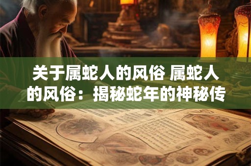 关于属蛇人的风俗 属蛇人的风俗：揭秘蛇年的神秘传统与文化