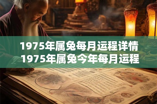 1975年属兔每月运程详情 1975年属兔今年每月运程大全